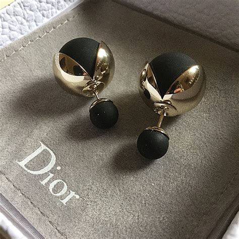 dior earrings black logo|Dior mise en earrings.